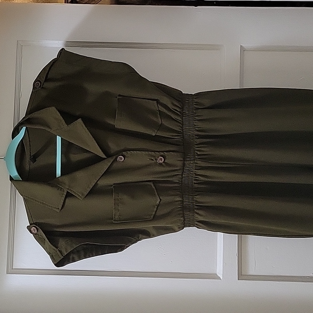 Green jumpsuit